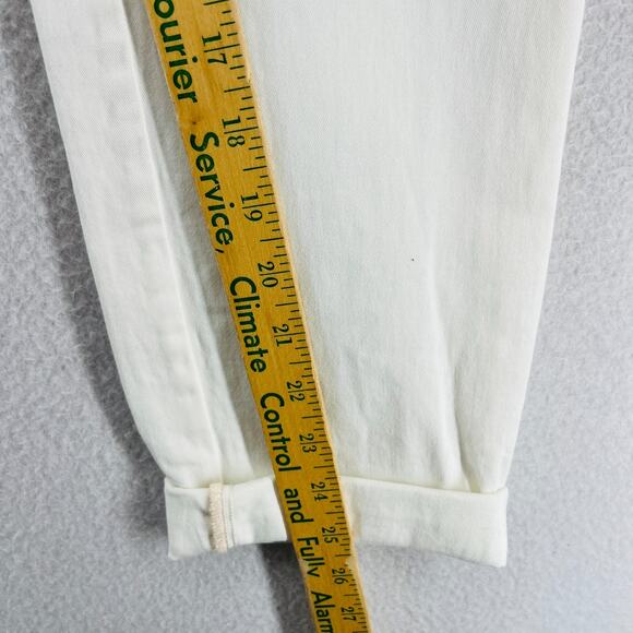 PILCRO AND THE LETTERPRESS Pants 25 Hyphen Chinos Ankle Cuffed Low Rise White - Picture 13 of 16